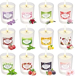 Candle Duftkerze im Glas | Weihnachten Duftkerze Geschenkset aus 12 Düft Kerze für Frauen mit 1…