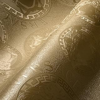 A.S. Création VERSACE WALLPAPER Gold Metallic Luxus Tapete Designer Vliestapete Logo Medusa 3846…
