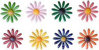 8 Stück Blumen Metall Wanddekoration,Garten Wandkunst Deko,Wandornamente Outdoor,Blumen Hängede…