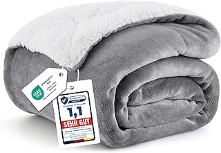 BEDSURE Kuscheldecke – Warm Sherpa Wolldecke & Sofadecke, Flauschig Sofaüberwurf Decke, Dicke Co…