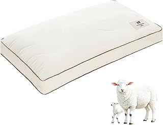 YOUR MOON Bio-Schafschurwolle Kopfkissen 40×80 cm – Mittelharte Kissen Stützkraft Wollkissen, …