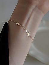 Herz-Armreif-Design für Damen, goldfarbenes Manschettenstück, Liebes-Themen-Schmuck, Geschenk, …