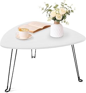 Couchtisch für kleine Räume, zusammenklappbar, dreieckig, aus Holz, Schlichtes Design, Droplet-…