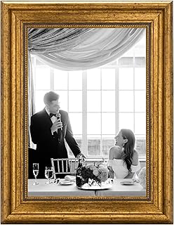 Bilderrahmen A4 21×30 cm Gold – Barock Vintage Rahmen im Antik Look für Poster, Fotos & Urkund…