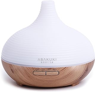 ASAKUKI 300ml Aroma Diffuser für Duftöle, Premium Ultraschall Luftbefeuchter Aromatherapie Öle…