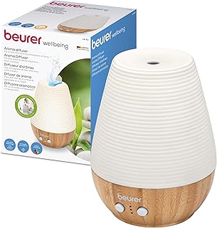 Beurer LA 40 Aroma Diffuser, Duft-Vernebler mit Ultraschall-Zerstäubung, mit Wellnesslicht und F…