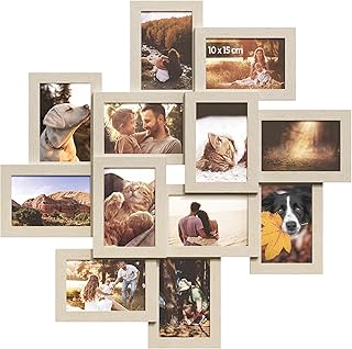 SONGMICS Bilderrahmen, 12 Rahmen für Fotos 10 x 15 cm, Wandgalerie, mehrere Rahmen, Wanddekorati…
