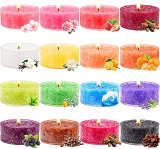 Duftkerzen Geschenk set für Frauen, 16 Stück Dufted Teelichter Eisblumen-Kerzen aus Natürliche…