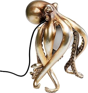 Kare Design Tischlampe Animal Octopus Gold, Tischleuchte, Tiermotiv, Dekoleuchte, Nachttischlampe…