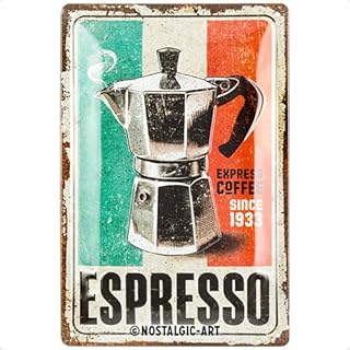 Nostalgic-Art Retro Blechschild, 20 x 30 cm, Espresso – Geschenk-Idee für Kaffee-Fans, aus Met…