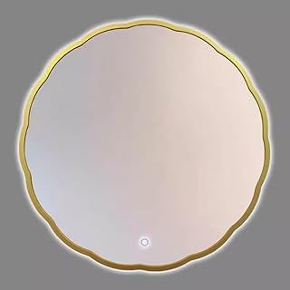 81,3 cm runder dekorativer Spiegel mit Touch-Schalter, dimmbares 3-farbiges LED-Licht für Badezi…