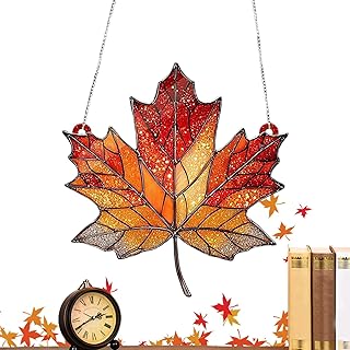 Sonnenfänger- – Hängende Fensterkunst, Saisonaler Wandakzent | Herbstliches Acrylornament, Ru…