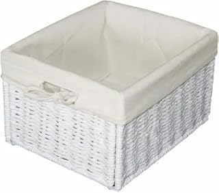 Regalkorb Schrankkorb *Dina* Korb Weiß Korbbox 26,5x19x31,5 cm Organizer Aufbewahrung eckig