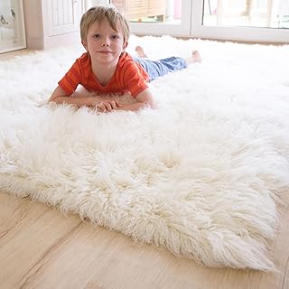 Steffensmeier Flokati 1500 Teppich Natur Kult Shaggy Teppich Hochflor Langflor neu Neuseeland 100…