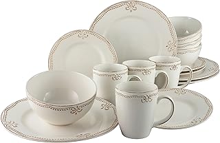 CreaTable, 23601, Serie Romantic Vintage, 16-teiliges Geschirrset für 4 Personen, Kombiservice a…