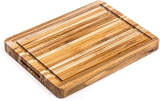 TeakHaus Traditional Schneidebrett Holz S | 41 x 31 x 3,8 cm | Nachhaltiges FSC-zertifiziertes Te…