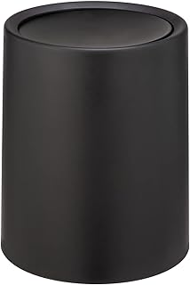 WENKO Schwingdeckeleimer Atri, 6 Liter Kosmetikeimer mit Deckel aus hochwertigem Kunststoff mit I…