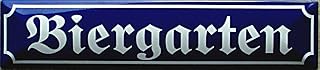 Blechwarenfabrik Braunschweig Kultschild Straßenschild Biergarten aus Blech Mehrfarbig, Maße: 1…