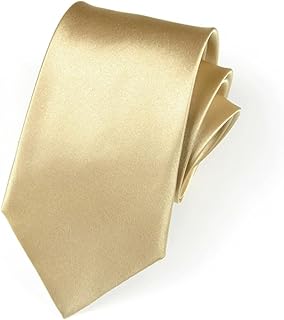 HQRKOTM 1 Stück krawatten für herren, goldene krawatte herren – 8 cm, für Freizeit- und Aben…