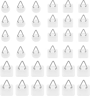 36 Stück Bildaufhänger zum Kleben Stark,Bilderhalter,Bilderhaken Selbstklebend Ohne Bohren für…