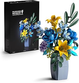 Nifeliz Wildblumenstrauß Set Bauspielzeugset für Erwachsene, Botanical Kollektion Bauklötze Pf…