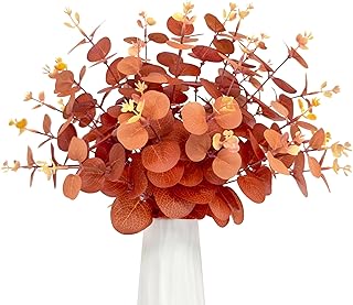 ROLLWAY 30 Stück Eukalyptus Deko Herbstblumen Künstlich Kunstblumen Herbst Eucalyptus Künstlic…