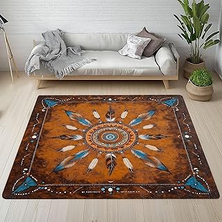 Amerika Indische Teppich Weich Wohnzimmer, Southwestern Ethno Teppiche Kurzflor 80 X 120 cm Wasch…