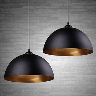 FRIDEKO HOME 2er Pack Pendelleuchte Vintage Hängeleuchte Ø30cm Breite Lampe Kronleuchter aus Ei…