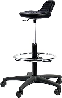 Topsit IND04 Arbeitsdrehhocker aus PU, Hocker mit Stehhilfe, höhenverstellbar und leicht zu rein…