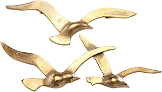 Boltze Wandobjekt Birdy (gold, Wanddeko aus Metall, maritimes Motiv, Wandbild für Flur / Wohnzim…