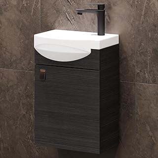 Planetmöbel Badmöbel Set Waschtisch mit Unterschrank 40 x 60 x 29 cm für Badezimmer, Gäste WC…