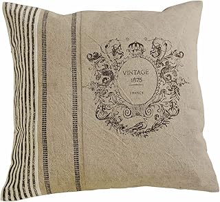 Loberon Kissenhülle Lélex, Baumwolle, stilvoller Vintage-Druck, französischer Stil, edler Natu…