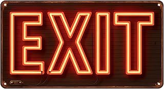 Blechschild „EXIT“ 20×30 cm, Schwarz/Rot – wetterfest, rostfrei, vorgebohrte Löcher – Me…