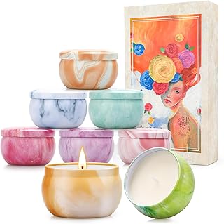 Duftkerzen Geschenkset für Frauen, Luxuriöse Geschenke für Frauen,8 * 70g Sojawachs Aromathera…