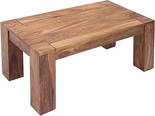 invicta INTERIOR Exklusiver Massiver Sheesham Couchtisch MAKASSAR 100cm Holztisch Massivholz Wohn…