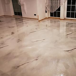 Home Profis Komplett-Set HPBI-500 Epoxidharz Designboden Marmor Optik (Hell) Bodenbeschichtung In…