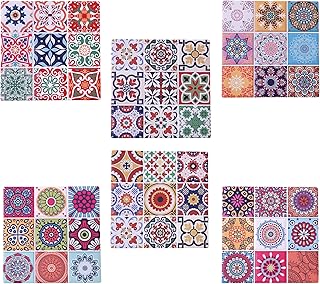 Flanacom Boho Design Untersetzer 6er Set – Dekorative Keramik Untersetzer für Glas, Tassen, Va…