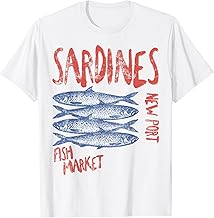 Sardinen Fisch Retro Vintage Meer Sommer Damen T-Shirt