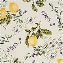 VBS Motiv-Stoff Leinenoptik Citrus 140cm breit Meterware einseitig bedruckt Frühling