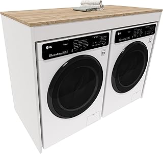 Waschmaschinenumbau | Moderner Badschrank für Waschmaschine & Trockner | Platzsparender Schrank …