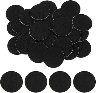 QUARKZMAN 120 Stück runde Filzkreise, 30mm (1-1/8″) Schwarz Nichtgewebter Filzstoff Aufkleber Se…