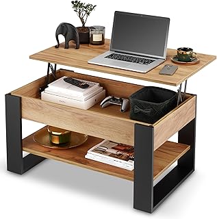 Couchtisch Höhenverstellbar mit Stauraum | Wohnzimmertisch Klappbar | Höhenverstellbarer Coffee…