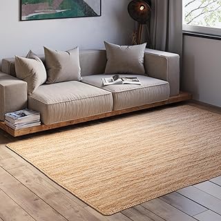 Jute Teppich 100×150 cm | handgewebter Juteteppich in Sisal Optik | flach gewebter Sisalteppich |…