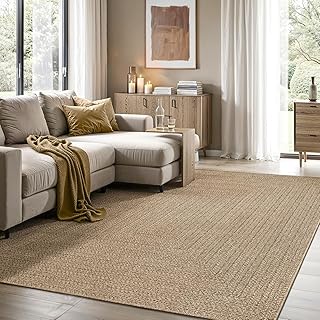 the carpet Kansas – Stilvoller Teppich im Jute-Look, ideal für Wohnzimmer, Esszimmer & Flur, pfl…