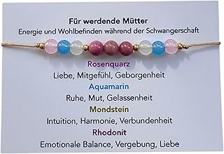 Schwangerschaftsarmband Armband für schwangere Pregnant Natursteine verstellbar Armband für wer…