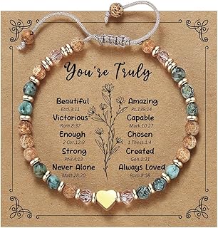 Naturstein Armbänder Damen Kristallperlen Armband mit Kordel Verstellbar Segen Armband Elegantes…