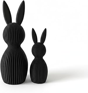 Scandi Osterhase 3D Deko – Minimalistische Osterdekoration im skandinavischen Design – Geripp…