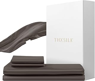 THXSILK Seidenbettwäsche Set 2 teilig，Bettbezug 135 x 200 cm und 80 x 80 cm Kissenbezug, Luxus…