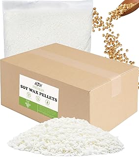 BOYUJK Sojawachs für Kerzen gießen 5KG – 100% natürliches, biologisches Kerzenwachs aus Soja o…