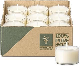 Teelichter – Nachhaltiges 18er Kerzen Set – 7h Brenndauer je – CO2-neutrale mini Kerzen – Veganes…